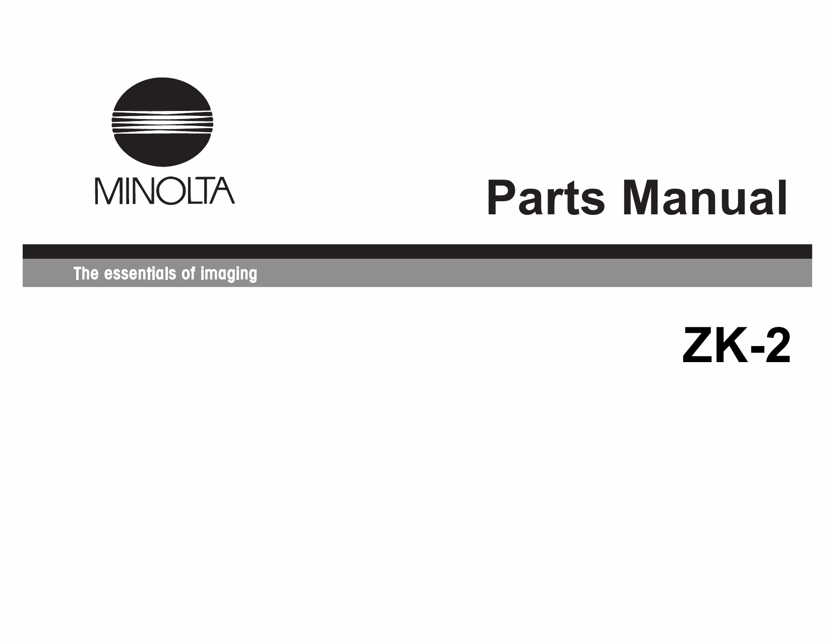 Konica-Minolta Options ZK-2 Parts Manual-1